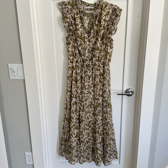 BB DAKOTA Steve Madden Endless Scroll Tiered A-line Midi Dress - Picture 5 of 6
